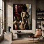 Motel Noir Nude Wall Art Canvas Print - Image 2