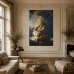 Rembrandt’s Storm on the Sea of Galilee Famous Art Print - Image 3