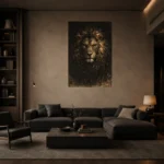 Tenebrism Lion Animal Wall Art Canvas Print - Image 2