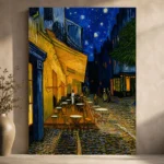 Van Gogh Cafe Terrace at Night Famous Art Prints Canvas Print - Image 2