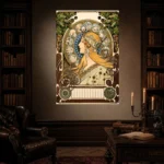 Alphonse Mucha Art Nouveau Zodiac Famous Art Prints Canvas Print - Image 11