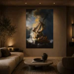 Rembrandt’s Storm on the Sea of Galilee Famous Art Print - Image 2
