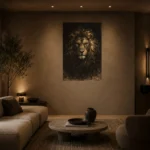 Tenebrism Lion Animal Wall Art Canvas Print - Image 5
