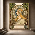 Alphonse Mucha Art Nouveau Zodiac Famous Art Prints Canvas Print - Image 5