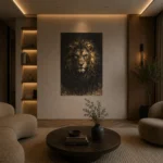Tenebrism Lion Animal Wall Art Canvas Print - Image 6