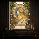 Alphonse Mucha Art Nouveau Zodiac Famous Art Prints Canvas Print - Image 6