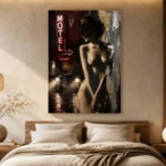 Motel Noir Nude Wall Art Canvas Print - Image 7