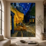 Van Gogh Cafe Terrace at Night Famous Art Prints Canvas Print - Image 7