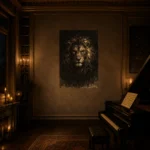 Tenebrism Lion Animal Wall Art Canvas Print - Image 9