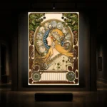 Alphonse Mucha Art Nouveau Zodiac Famous Art Prints Canvas Print - Image 9