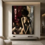 Motel Noir Nude Wall Art Canvas Print - Image 10