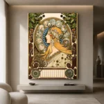 Alphonse Mucha Art Nouveau Zodiac Famous Art Prints Canvas Print - Image 10