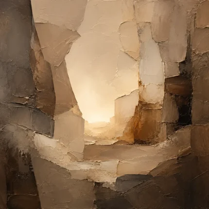 Luminous Neutral Abstract Wall Art Canvas Print