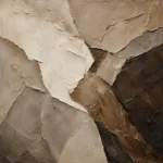 Fragmented Earth Textured Abstract Wall Art Canvas Print