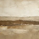 Earth Horizon Textured Abstract Wall Art Canvas Print