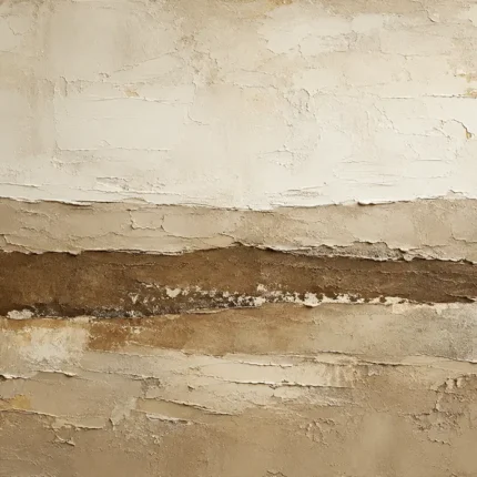 Earth Horizon Textured Abstract Wall Art Canvas Print