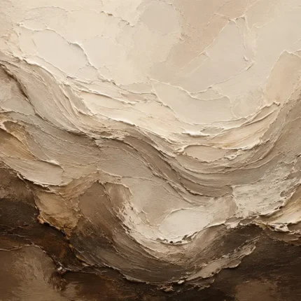 Flowing Earth Textured Abstract Wall Art Canvas Print