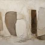 Stone Forms Textured Abstract Wall Art Canvas Print