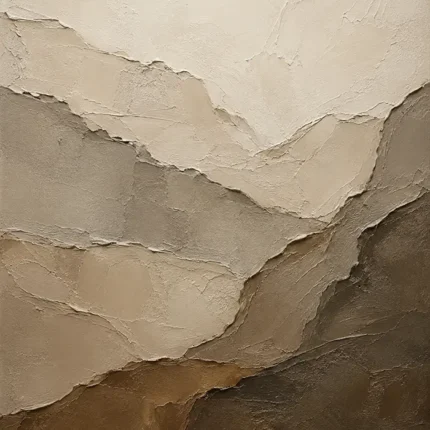 Layered Earth Textured Abstract Wall Art Canvas Print