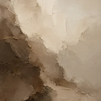 Ivory Rift Textured Abstract Wall Art Canvas Print