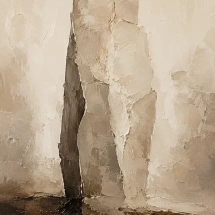 Stone Monolith Textured Abstract Wall Art Canvas Print