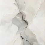 Silver Flow Neutral Abstract Wall Art Canvas Print