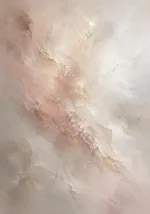 Blush Ivory Neutral Abstract Wall Art Canvas Print