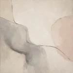 Blush Line Neutral Abstract Wall Art Canvas Print
