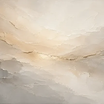 Champagne Horizon Neutral Abstract Wall Art Canvas Print