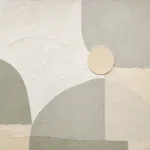 Sage Arch Neutral Abstract Wall Art Canvas Print