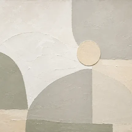 Sage Arch Neutral Abstract Wall Art Canvas Print