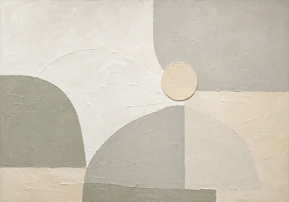 Sage Arch Neutral Abstract Wall Art Canvas Print