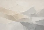 Layered Hills Neutral Abstract Wall Art Canvas Print
