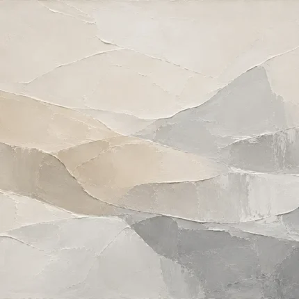 Layered Hills Neutral Abstract Wall Art Canvas Print