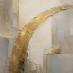 Antique Gold Arc Gold Abstract Wall Art Canvas Print