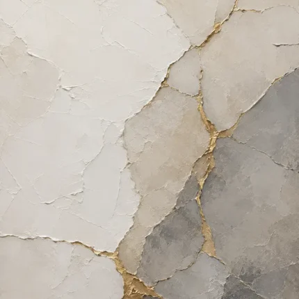 Gilded Kintsugi Stone Gold Abstract Wall Art Canvas Print