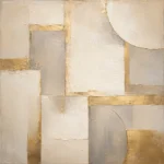 Gilded Modular Forms Gold Abstract Wall Art Canvas Print