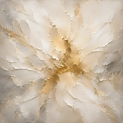 Aurora Petal Burst Gold Abstract Wall Art Canvas Print