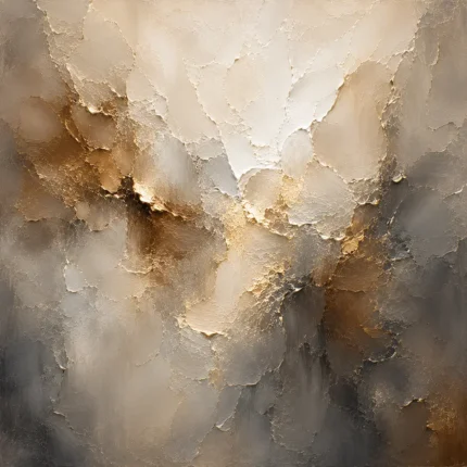 Smoky Gilded Lumen Gold Abstract Wall Art Canvas Print