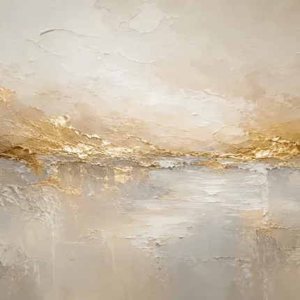 Gilded Meridian Gold Abstract Wall Art Canvas Print