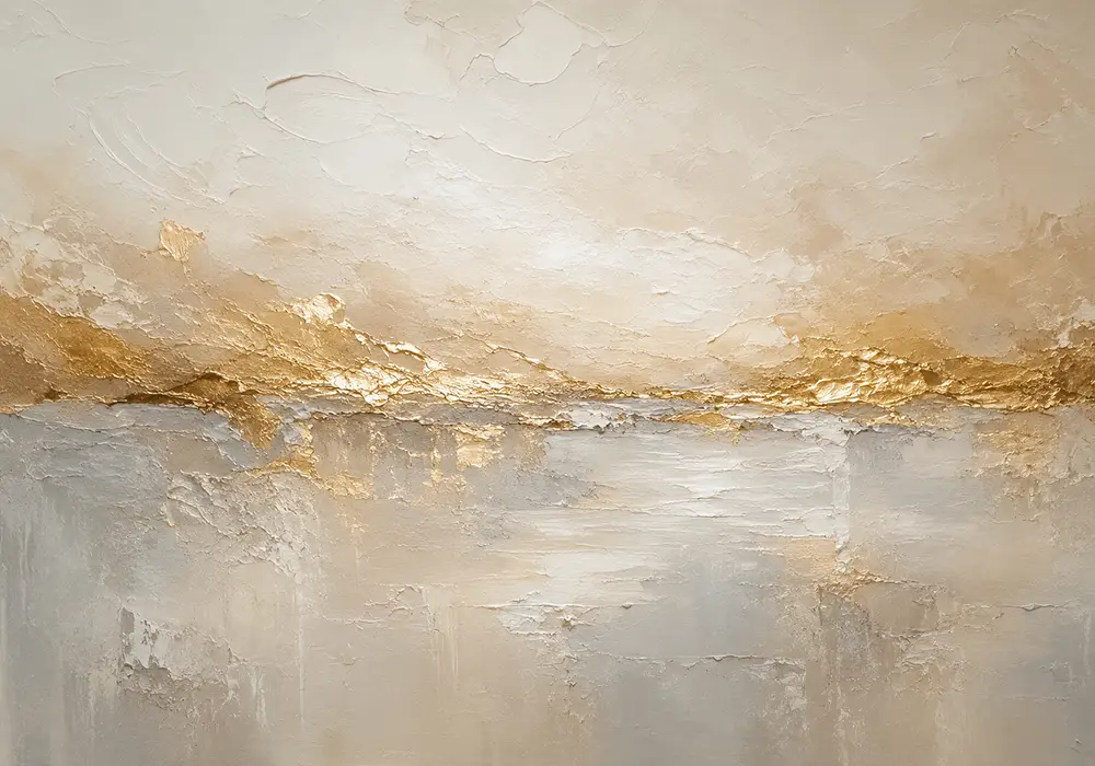 Gilded Meridian Gold Abstract Wall Art Canvas Print