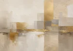 Gilded Skyline Passage Gold Abstract Wall Art Canvas Print
