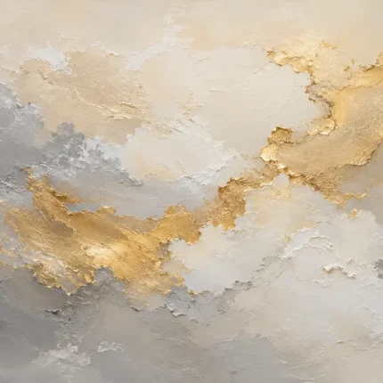 Aureate Cloudscape Gold Abstract Wall Art Canvas Print
