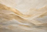 Gilded Wavefield Gold Abstract Wall Art Canvas Print