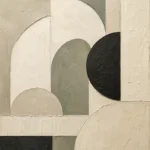 Sage Arch Forms Geometric Abstract Wall Art Canvas Print