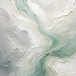 Soft Aqua Flow Fluid Abstract Wall Art Canvas Print