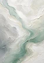 Soft Aqua Flow Fluid Abstract Wall Art Canvas Print