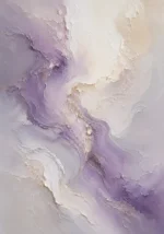 Lavender Veil Fluid Abstract Wall Art Canvas Print