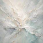 Aqua Bloom Fluid Abstract Wall Art Canvas Print