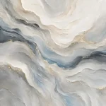 Blue Strata Fluid Abstract Wall Art Canvas Print